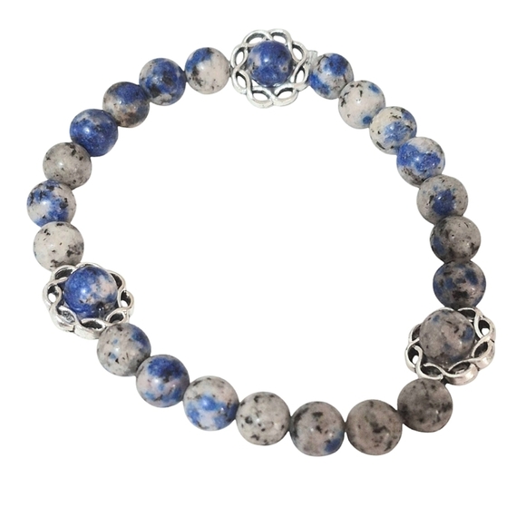 Handcrafted Himalayan K2 Granite Bead Bracelet - Picture 3 of 4